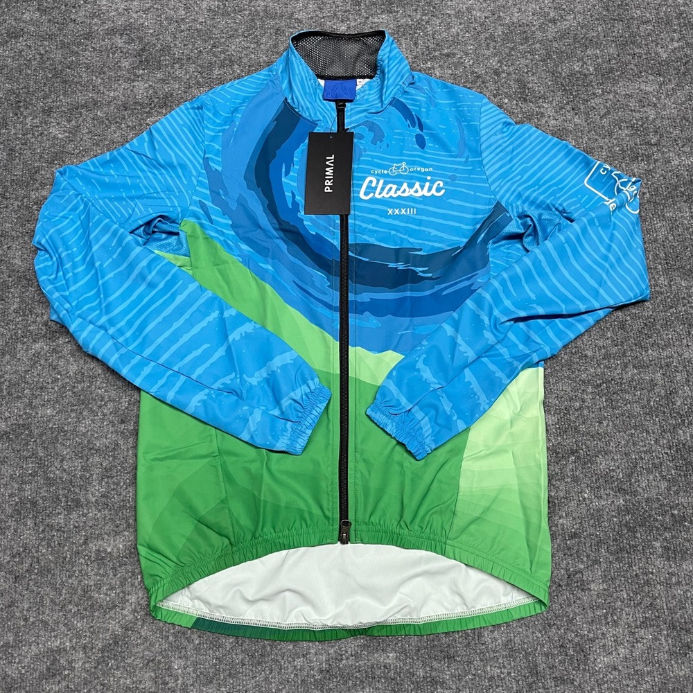 Primal Cycling Jacket Mens XS Blue Green 2023 Oregon Classic Wonderland Portland